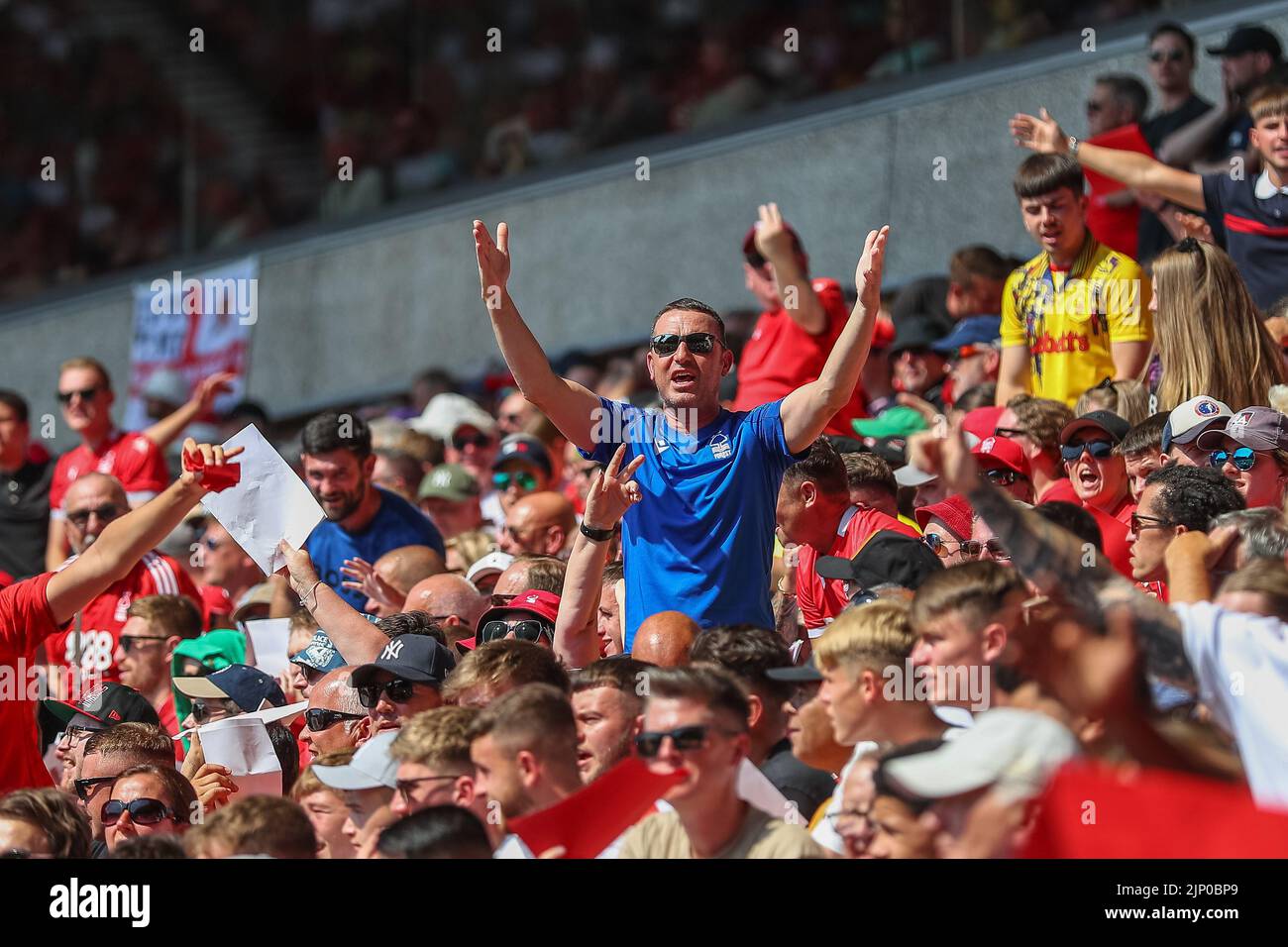 Nottingham Forest fans during the game Stock Photo