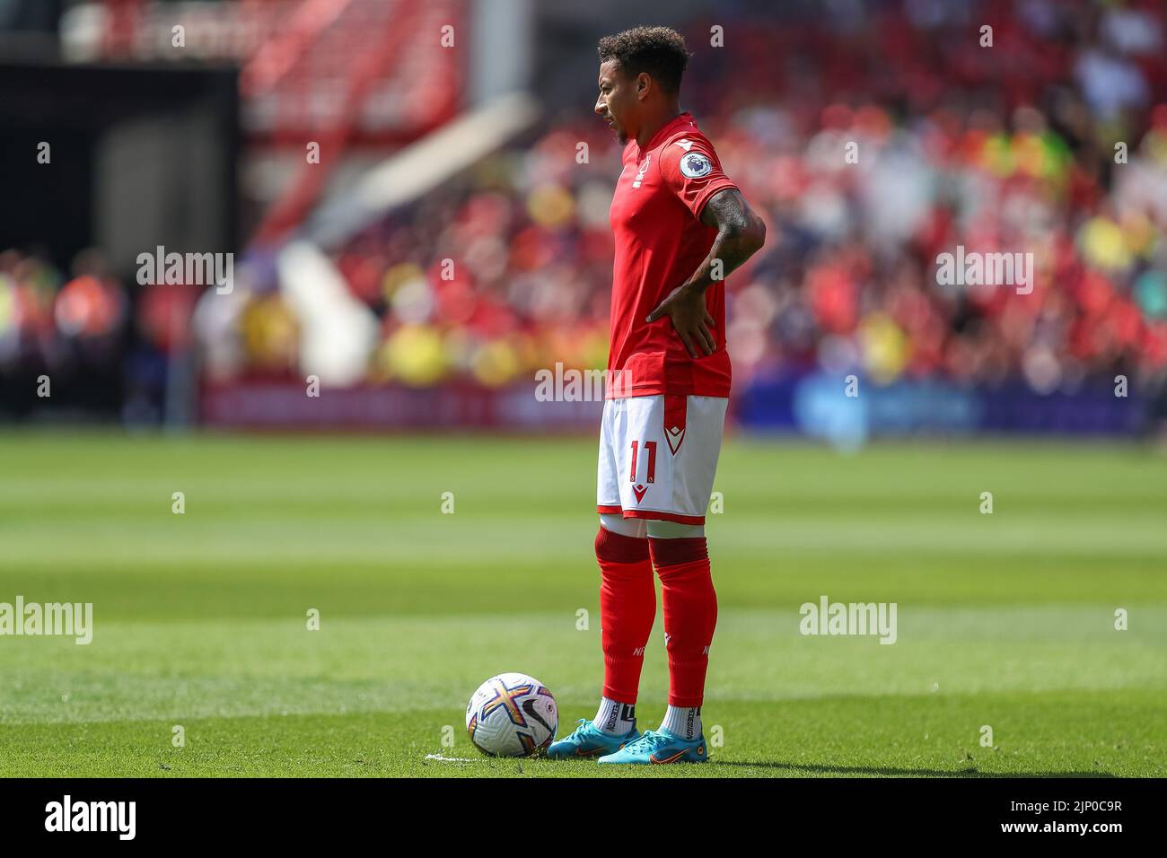 Jesse Lingard #11 of Nottingham Forest stands over a free kick Stock Photo