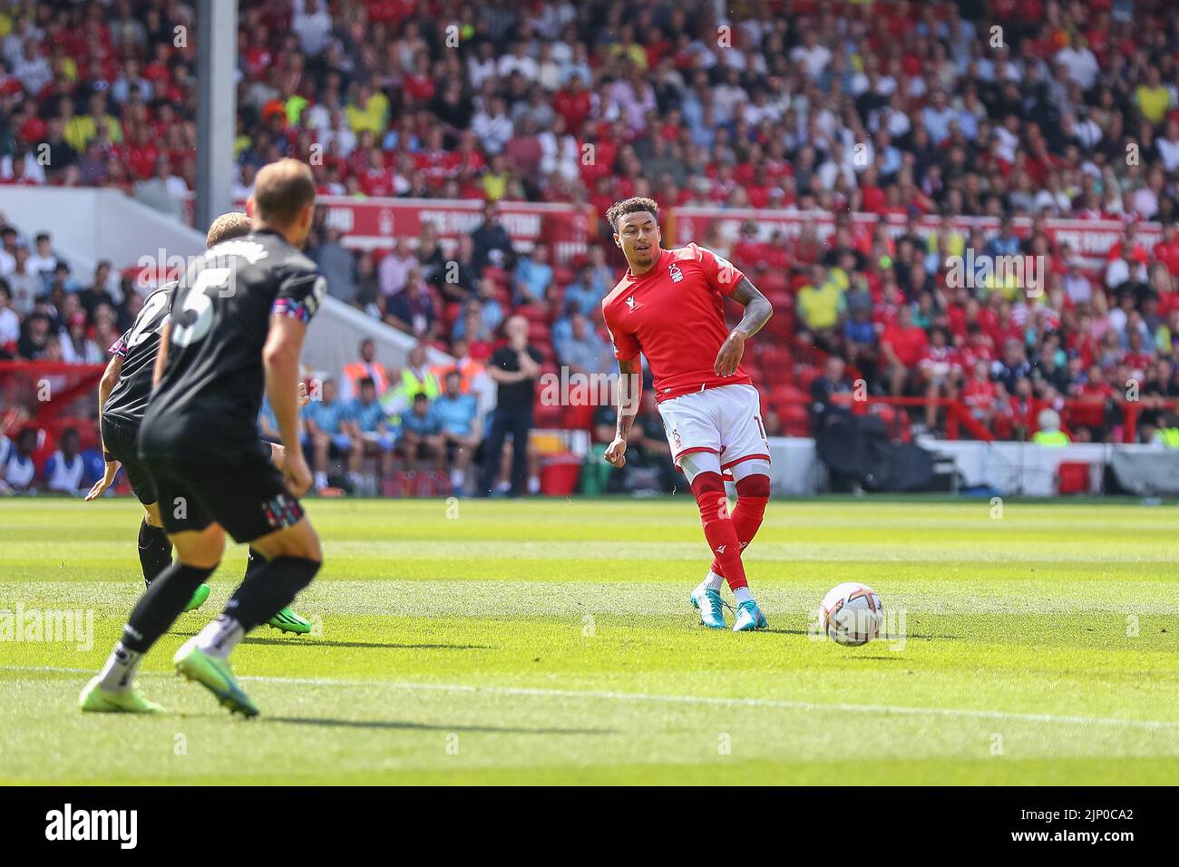 Jesse Lingard #11 of Nottingham Forest passes the ball Stock Photo