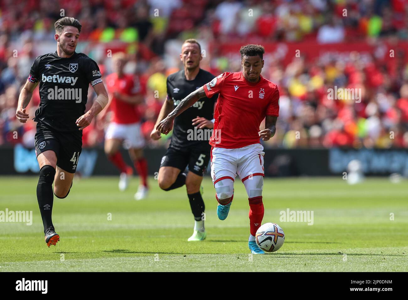 Jesse Lingard #11 of Nottingham Forest runs with the ball Stock Photo