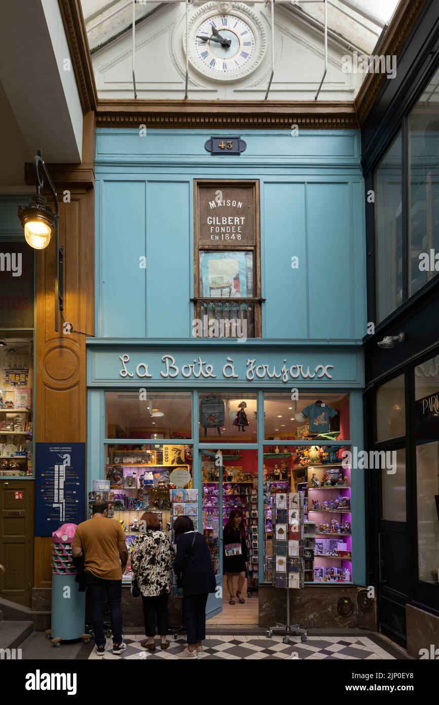 La Boite à Joujoux toy shop in the Passage Jouffroy, Paris, France Stock Photo