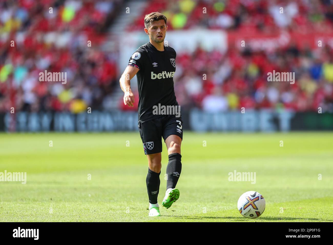 Aaron Cresswell #3 of West Ham United passes the ball Stock Photo