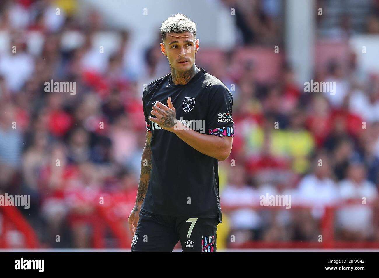 Gianluca Scamacca #7 of West Ham United during the game Stock Photo