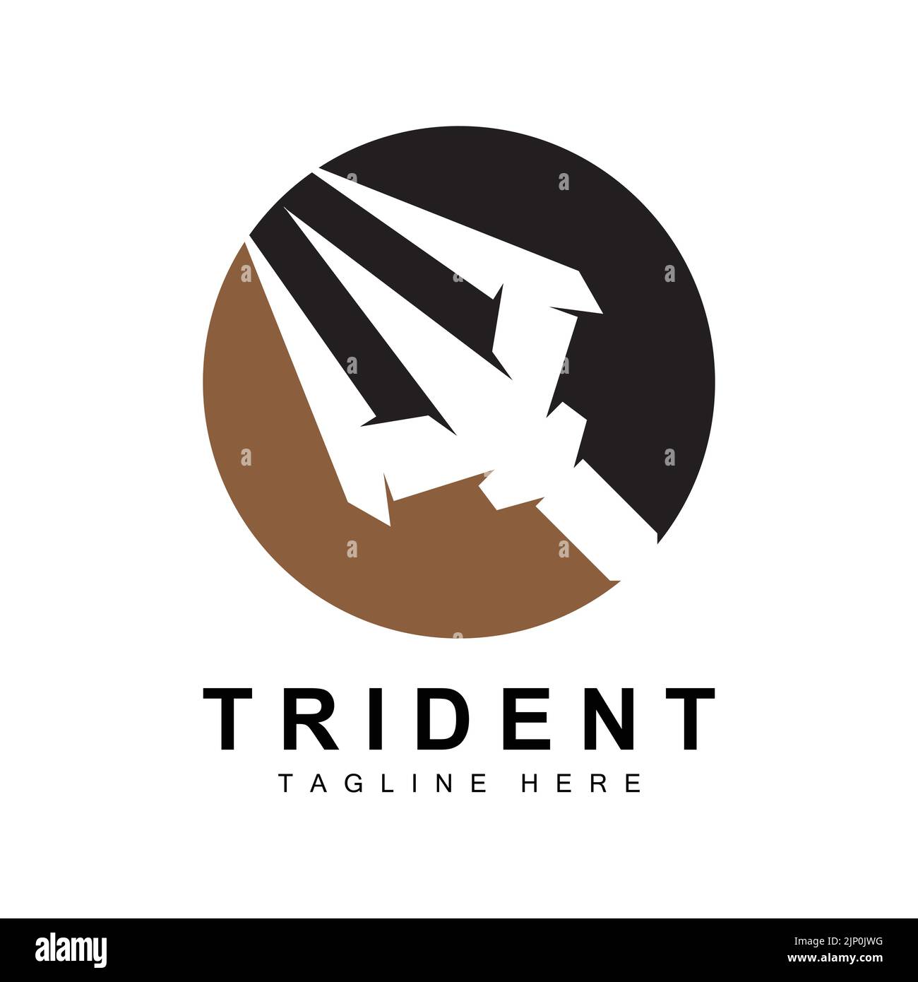 Trident Logo Template Vector Icon Design, god war weapon, spear power ...