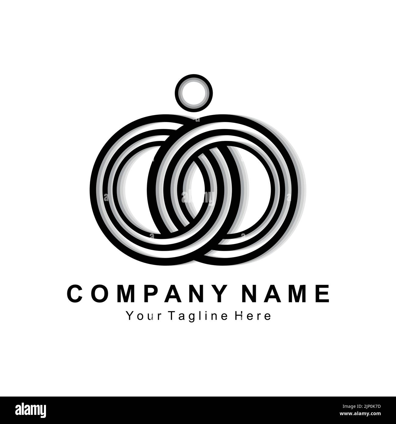 Infinity Logo Design, Colored Circle Logo Illustration Company Brand Icon Stock Vector