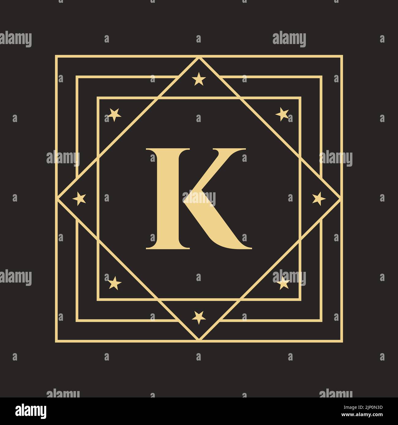 Creative Letter K Logo with Elegant and Stylish Luxury Concept. Initial ...