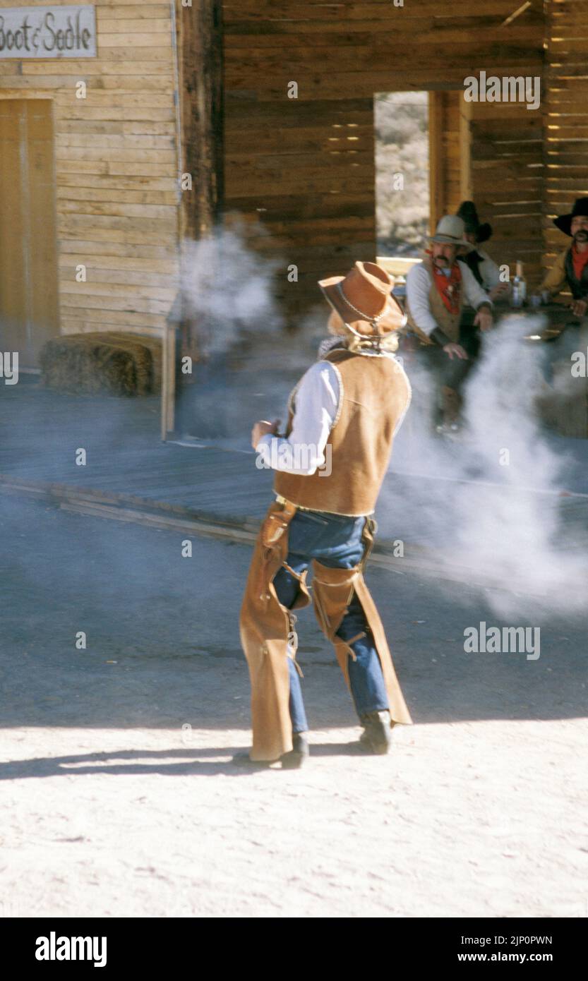 Wild West shoot-out re-enacted at Tombstone, Arizona, USA Stock Photo