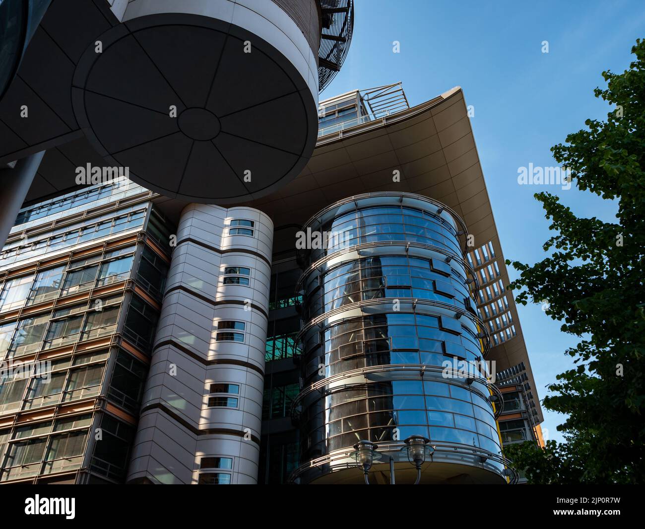 Architecture next to the Potsdamer Platz in the city. Richard Rogers is
