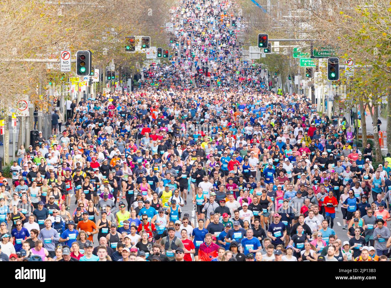 Runners in the 2022 'City 2 Surf' marathon in Australia. The event starts in Sydney's CBD and Runners in the 2022 'City 2 Surf' marathon in Australia. The event starts in Sydney's CBD and