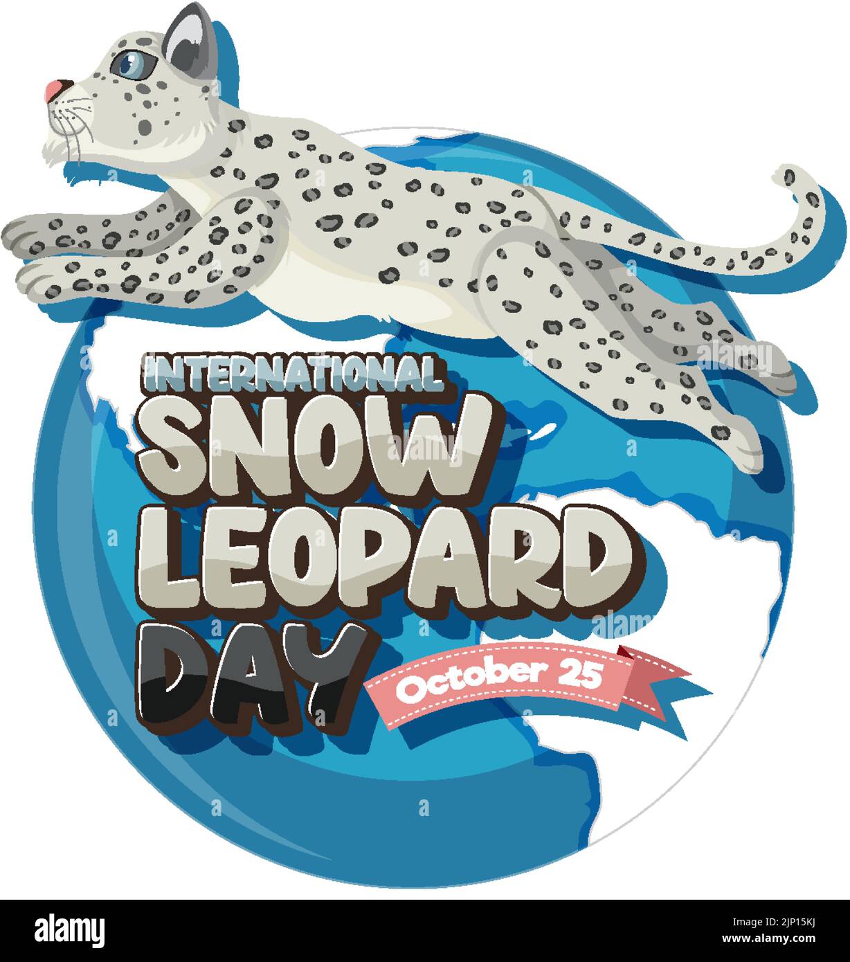 International snow leopard day illustration Stock Vector Image & Art