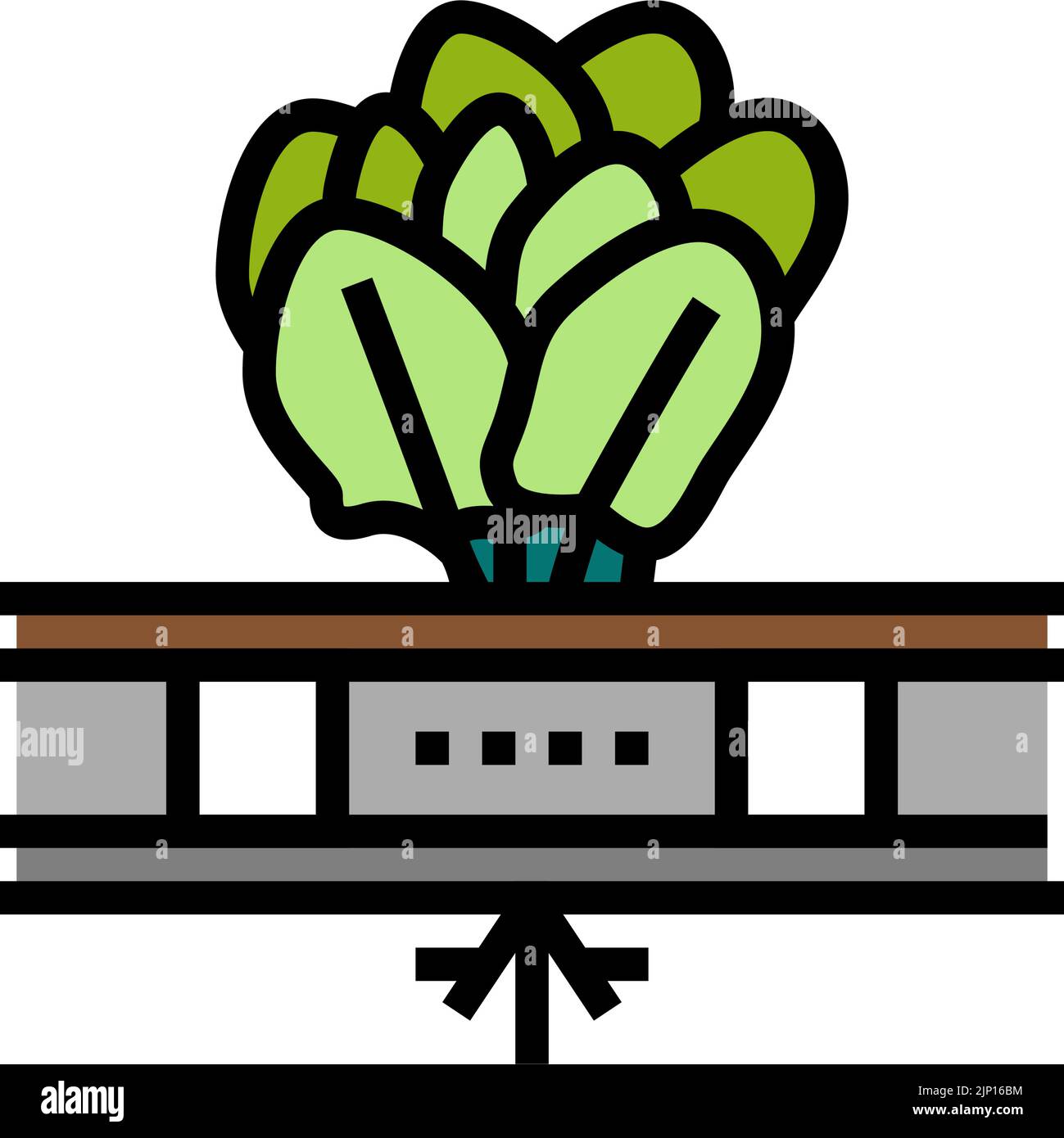 vegetable hydroponics water irrigation color icon vector illustration ...