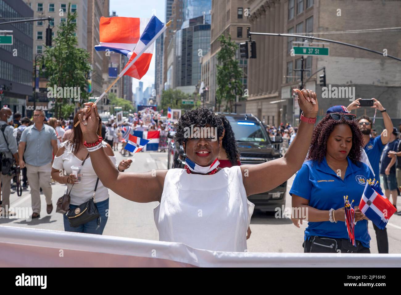 NEW YORK, NEW YORK AUGUST 14 Bronx district attorney Darcel Clark (C