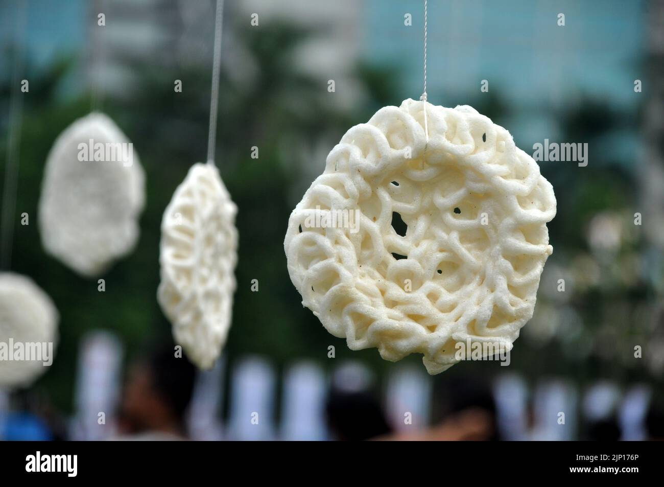 Cracker eating competition at the celebration of the independence day