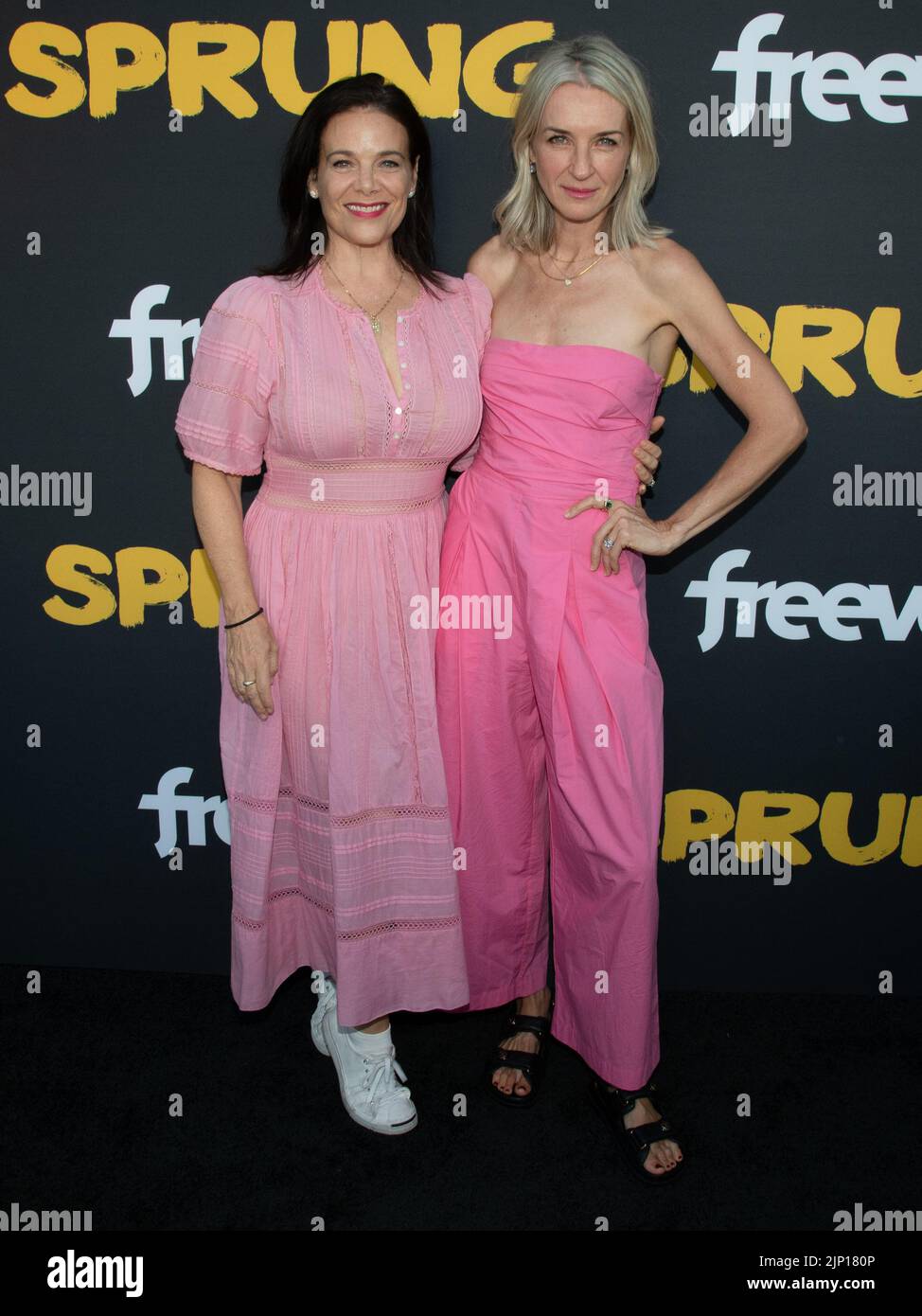 Los Angeles, California, USA. 14th Aug, 2022. Meredith Salenger and Ever Carradine. Red Carpet Premiere Of Amazon Freevee's 'Sprung'. Credit: Billy Bennight/AdMedia/Newscom/Alamy Live News Stock Photo