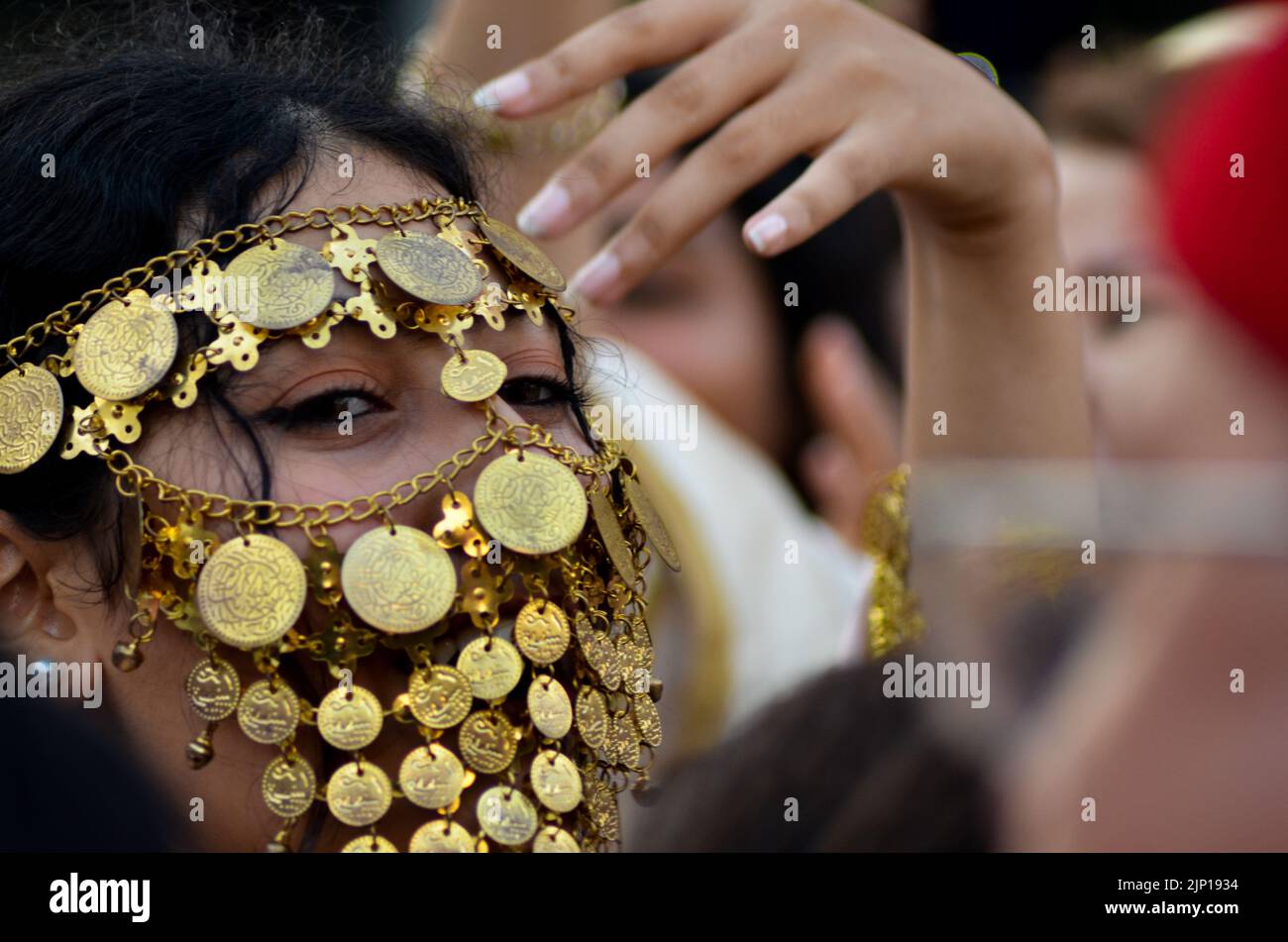Tunis, Tunisia. 13th Aug, 2022. Tunis, Tunisia. 13 August 2022. Women march along the Habib