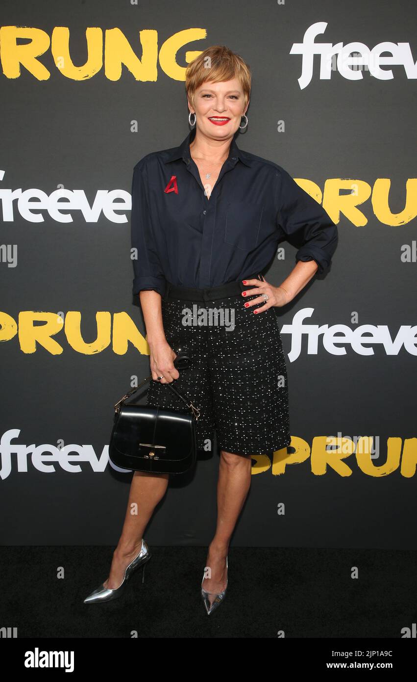 Los Angeles, California, USA. 14th Aug, 2022. Martha Plimpton. Red Carpet Premiere Of Freevee's 'Sprung' held at the Hollywood Forever Cemetery in Los Angeles. Credit: AdMedia Photo via/Newscom/Alamy Live News Stock Photo