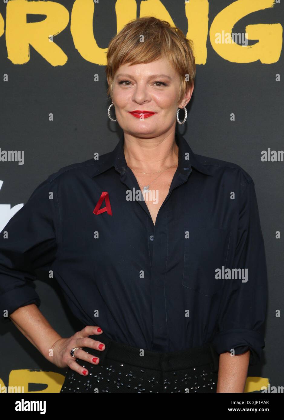 Los Angeles, California, USA. 14th Aug, 2022. Martha Plimpton. Red Carpet Premiere Of Freevee's 'Sprung' held at the Hollywood Forever Cemetery in Los Angeles. Credit: AdMedia Photo via/Newscom/Alamy Live News Stock Photo