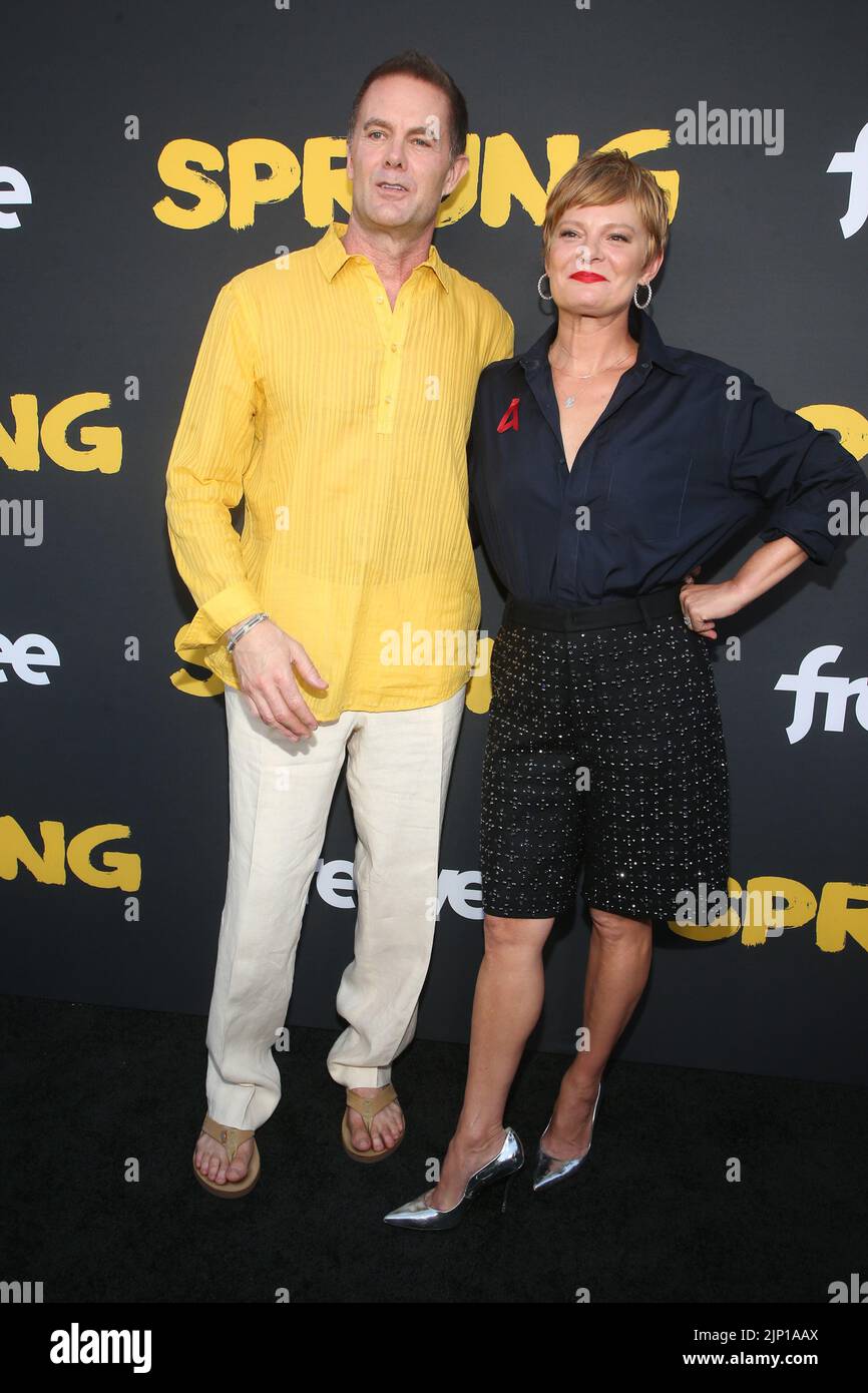 Los Angeles, California, USA. 14th Aug, 2022. Garret Dillahunt, Martha Plimpton. Red Carpet Premiere Of Freevee's 'Sprung' held at the Hollywood Forever Cemetery in Los Angeles. Credit: AdMedia Photo via/Newscom/Alamy Live News Stock Photo
