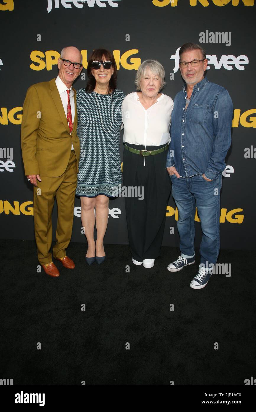 Los Angeles, California, USA. 14th Aug, 2022. David Wells, Caroline Wells, Susan Ruttan. Red Carpet Premiere Of Freevee's 'Sprung' held at the Hollywood Forever Cemetery in Los Angeles. Credit: AdMedia Photo via/Newscom/Alamy Live News Stock Photo