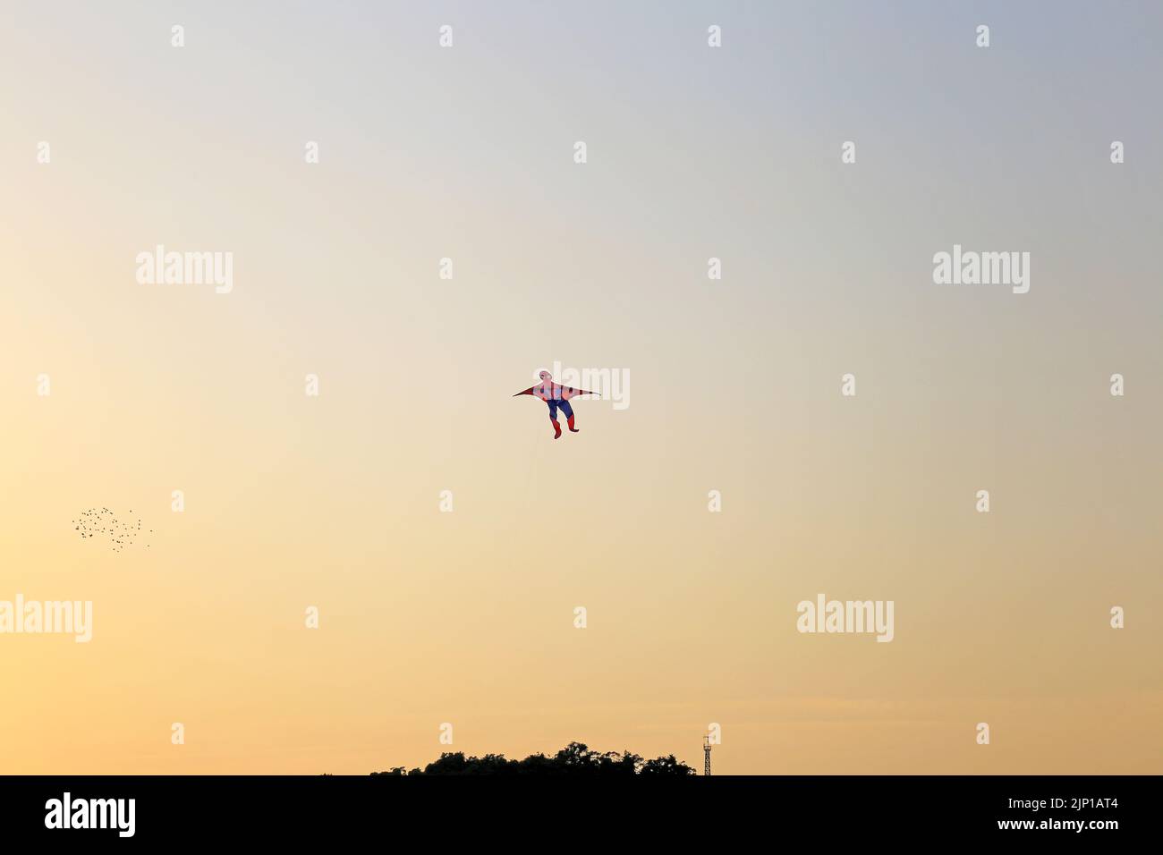 Simple background with orange sky Stock Photo