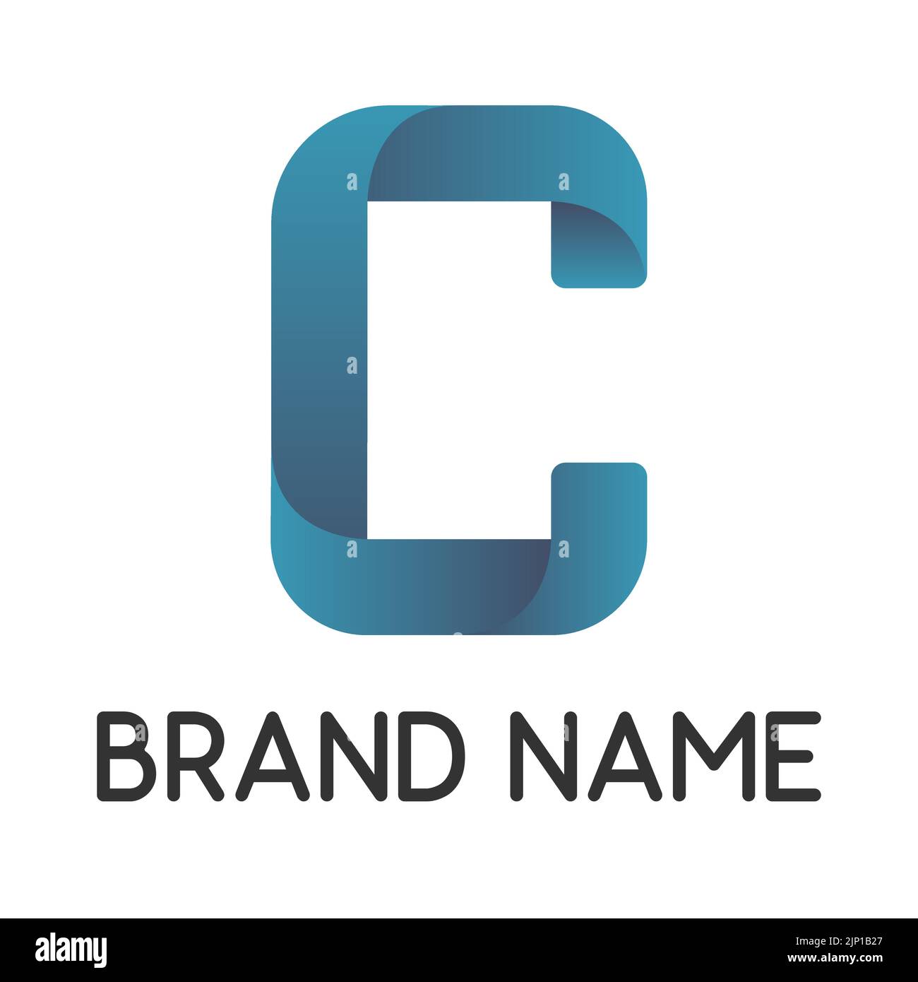 color letter c for business brand logo vector illustration isolated on