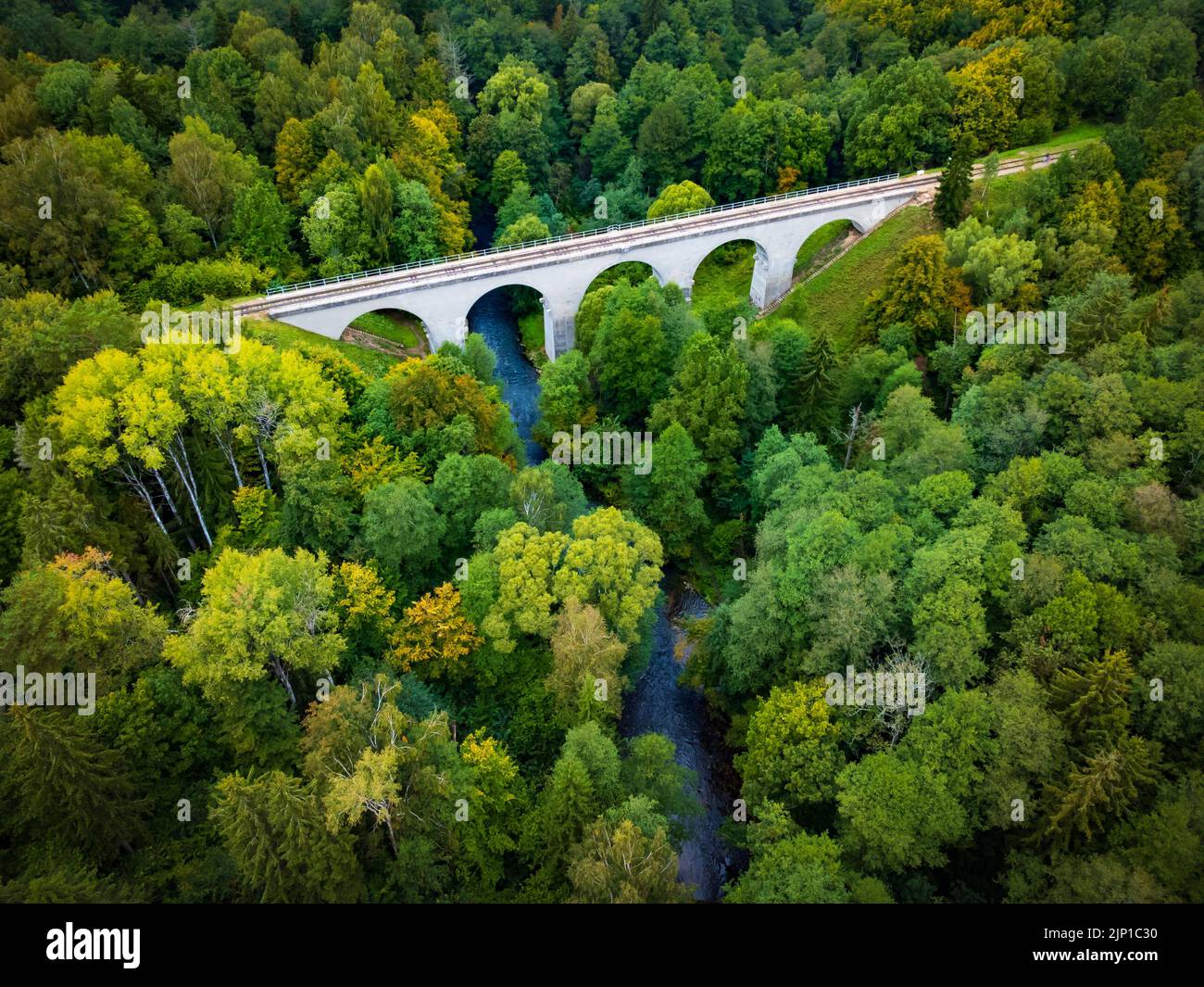 Aerial view narrow river flowing hi-res stock photography and images ...