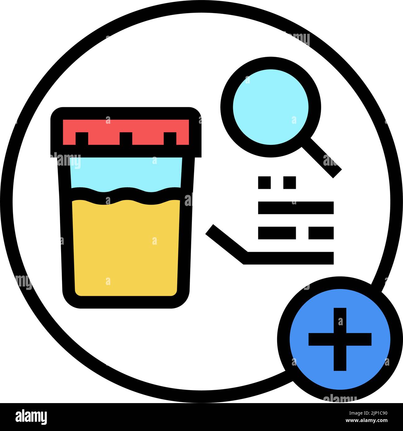 urine analysis health check color icon vector illustration Stock Vector ...