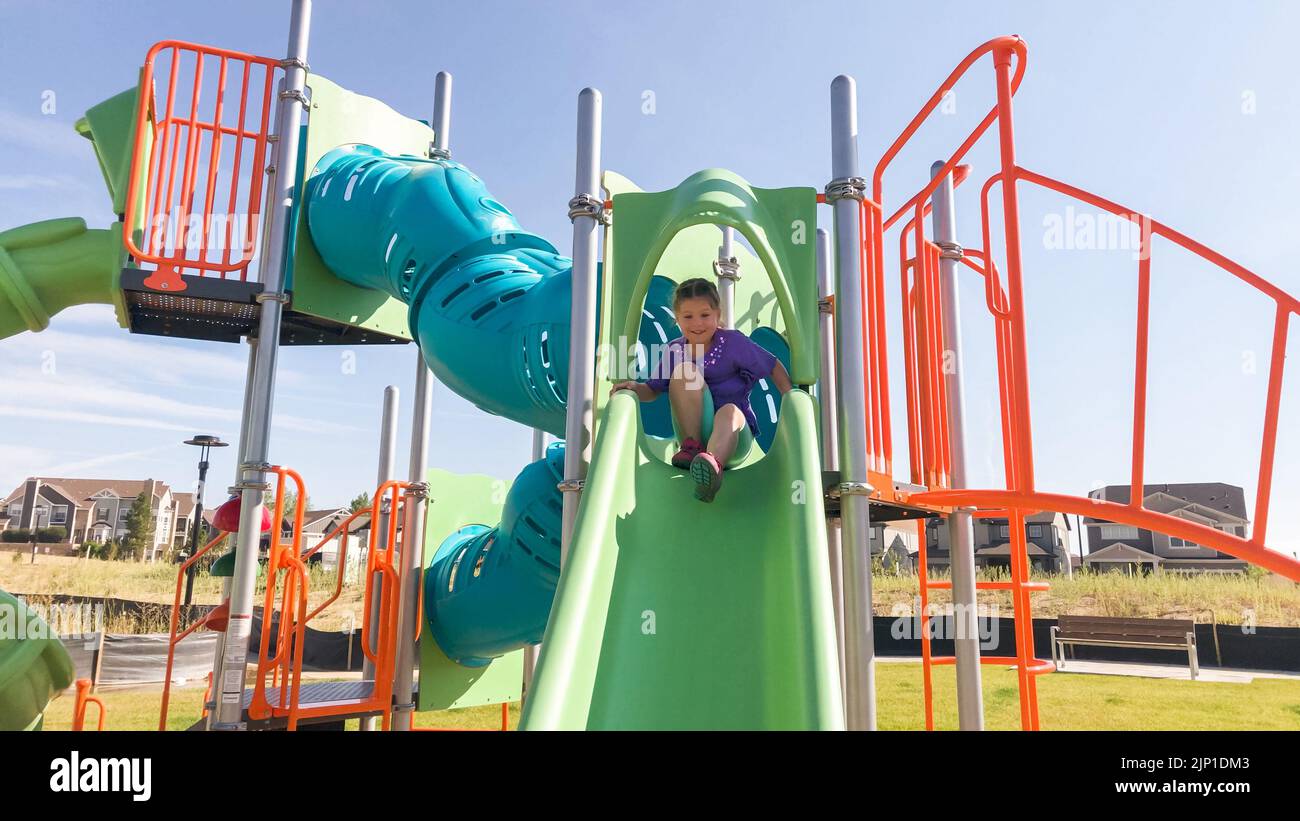 Girl preteen playground hi-res stock photography and images - Alamy