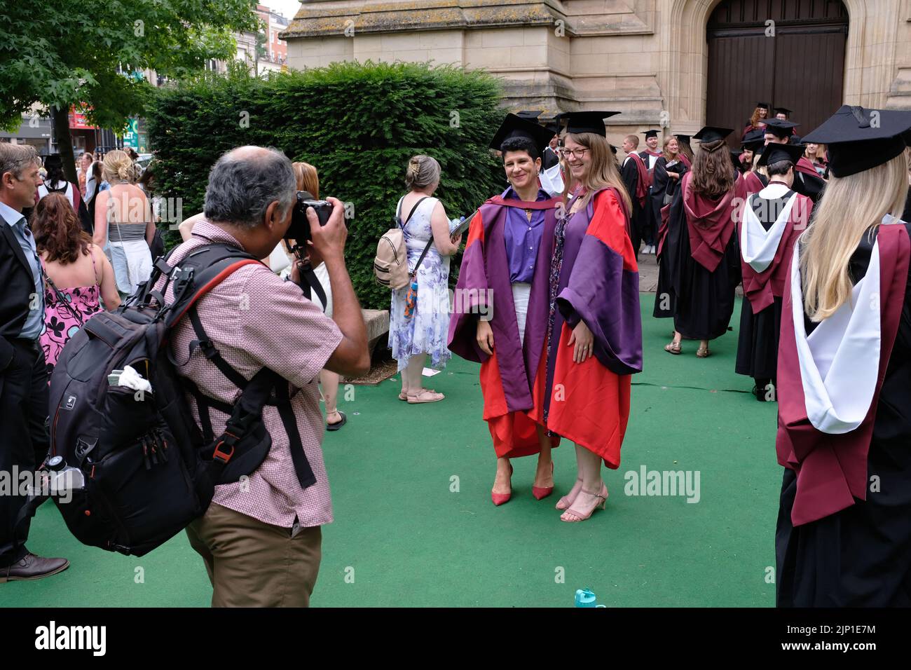Photographs being taken at a graduates ceremony in Bristol Stock Photo