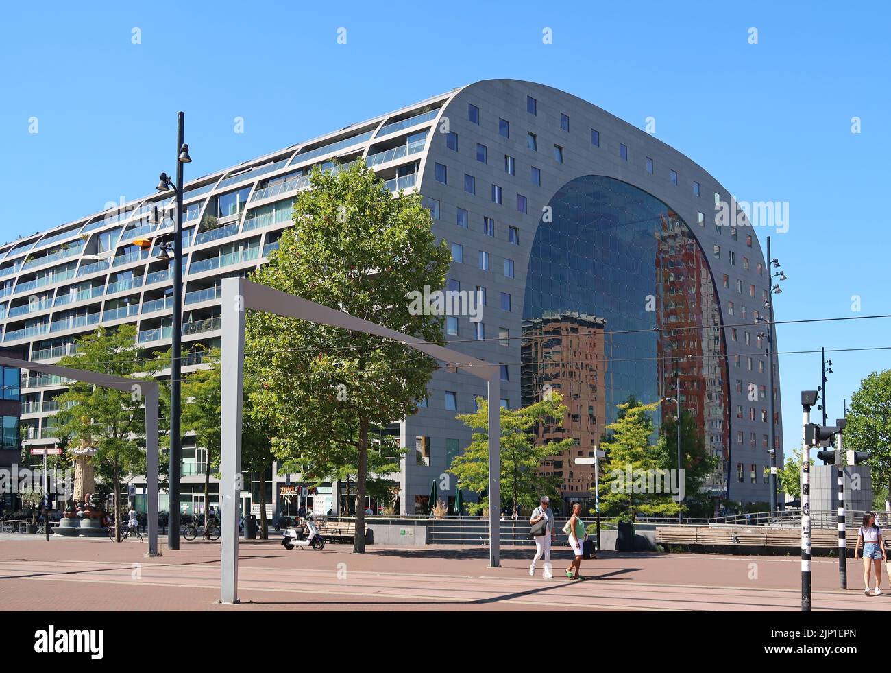 Exterior view of Rotterdam Markthall (Market Hall) Stock Photo