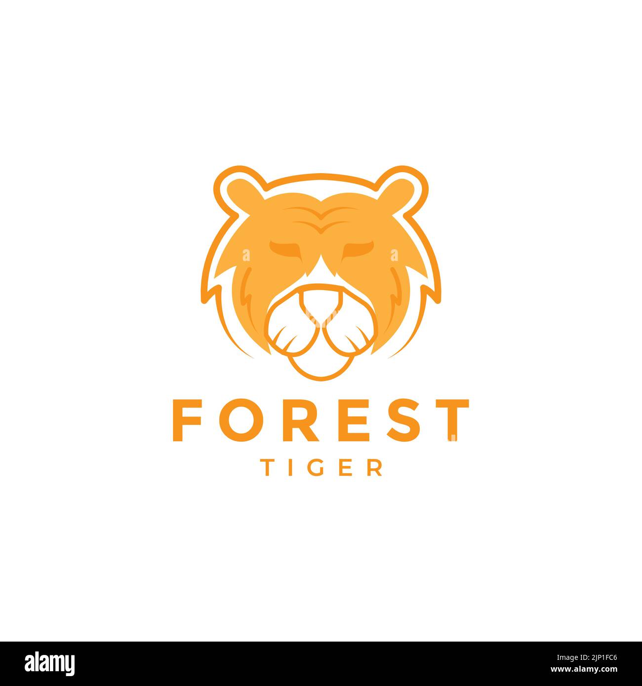 abstract head tiger logo design Stock Vector