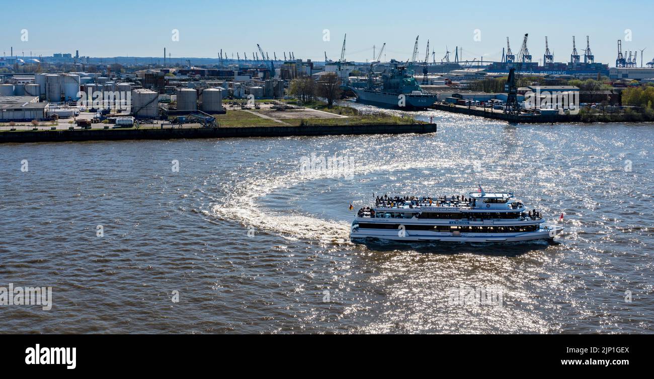 elbe river, cruise ship, commercial port, elbe rivers, cruise liner ...