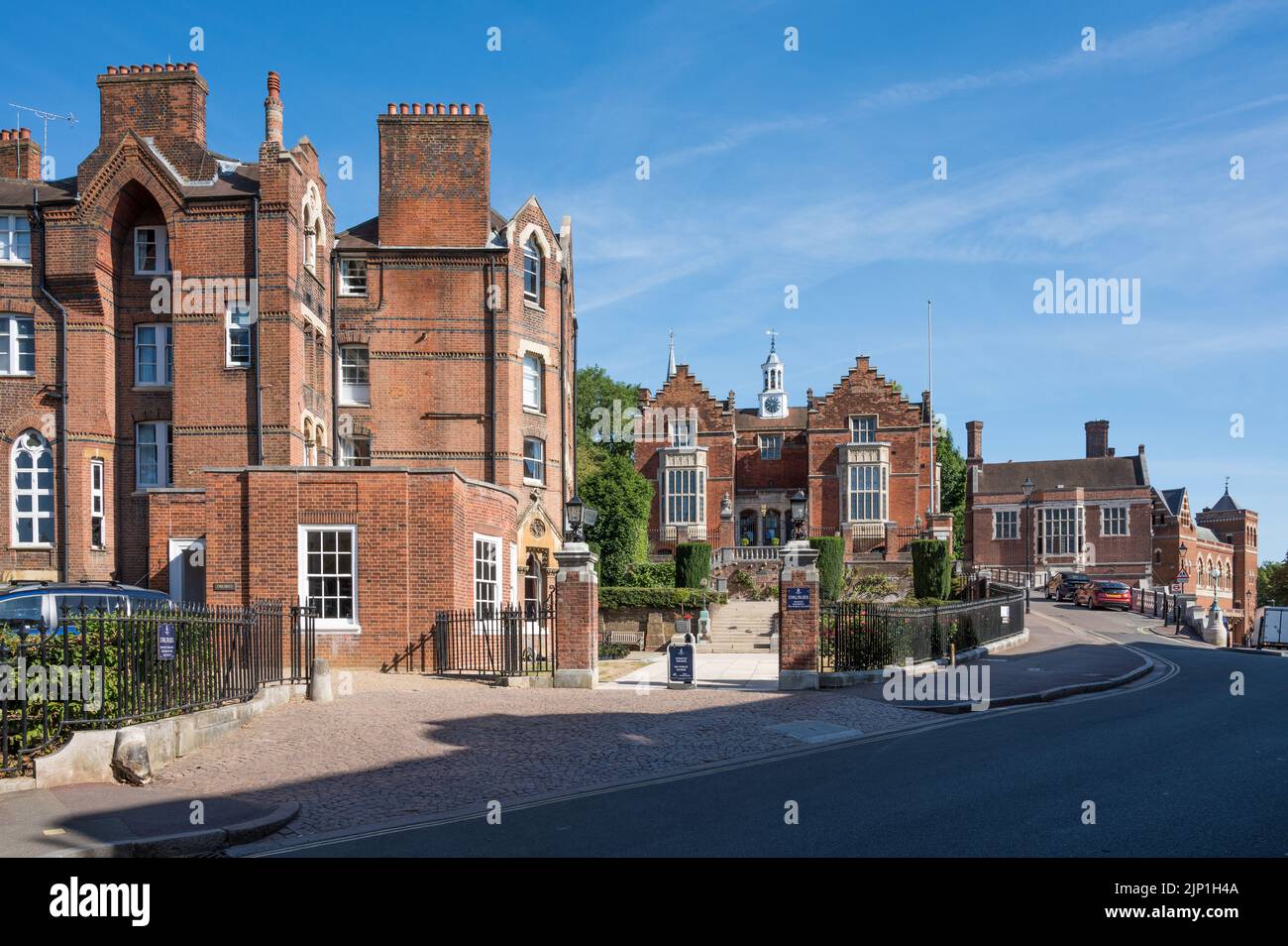 Harrow school, the old school building and Druries as viewed from High