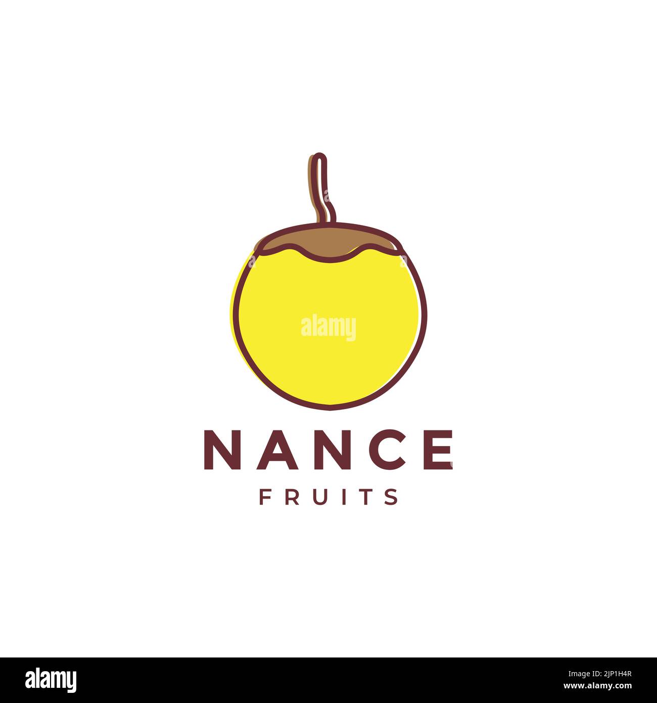 nance fruit abstract logo design Stock Vector