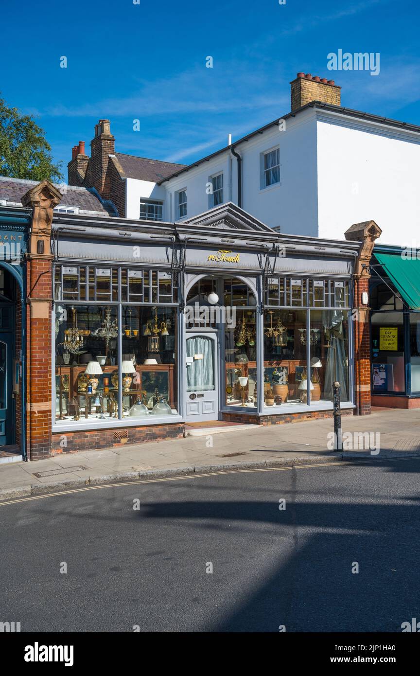 Retouch Lighting shop, specialists in antique lighting and bespoke