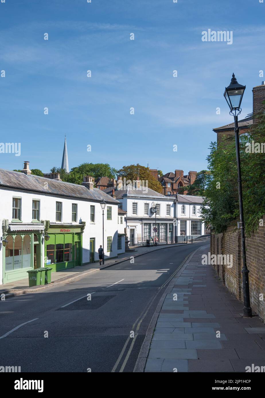 HarrowontheHill High Street with spire of St Mary's Church visible