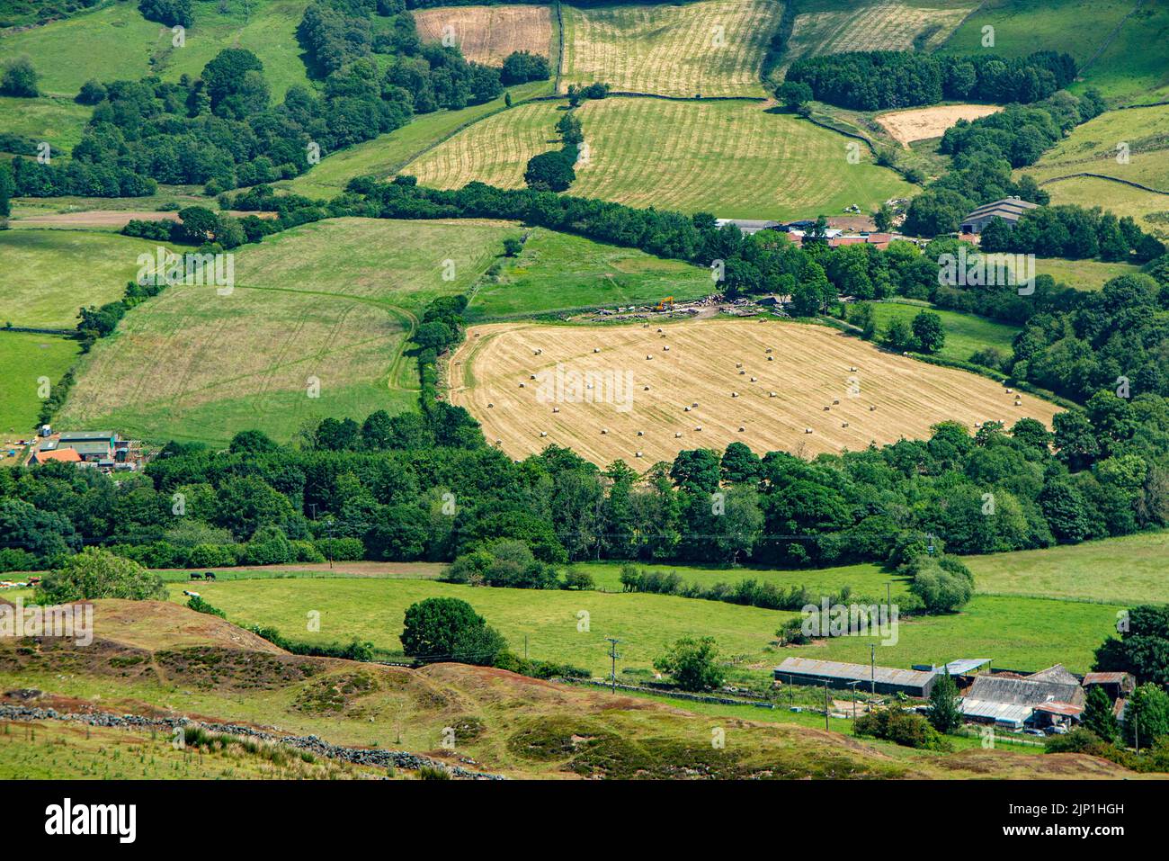 Beautiful empty countryside and fields of the Yorkshire Moors Stock Photo