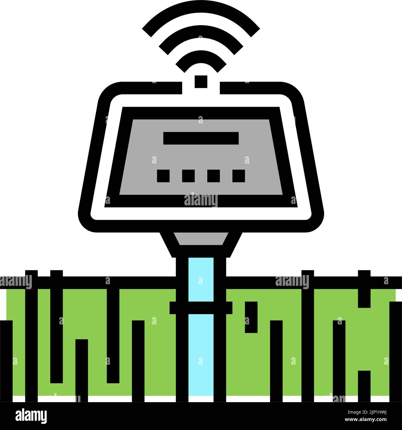 sensor agriculture smart farm color icon vector illustration Stock ...