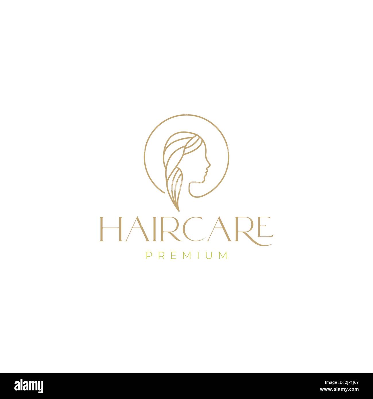 feminine female hair care logo design Stock Vector Image & Art Alamy
