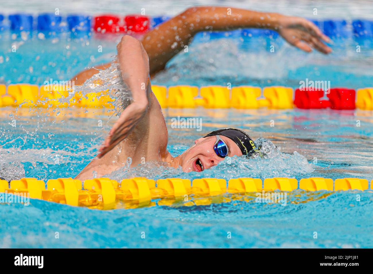 Rome, Italy. 15th Aug, 2022. ROME, ITALY - AUGUST 15: Luca de Tullio of Italy during the 1500m freestyle at the European Aquatics Roma 2022 at Stadio del Nuoto on August 15, 2022 in Rome, Italy (Photo by Nikola Krstic/Orange Pictures) Credit: Orange Pics BV/Alamy Live News Stock Photo
