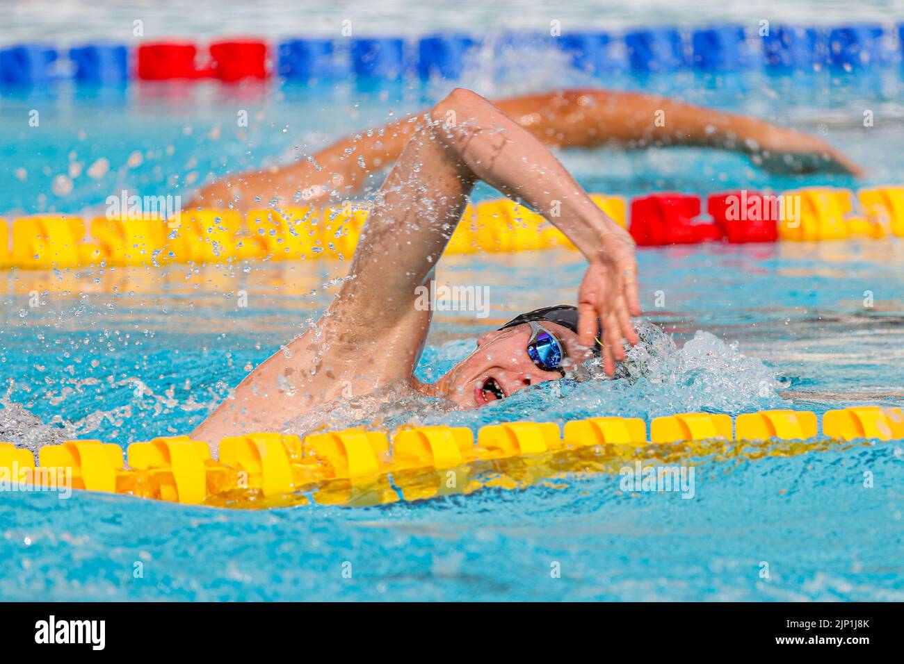 Rome, Italy. 15th Aug, 2022. ROME, ITALY - AUGUST 15: Luca de Tullio of Italy during the 1500m freestyle at the European Aquatics Roma 2022 at Stadio del Nuoto on August 15, 2022 in Rome, Italy (Photo by Nikola Krstic/Orange Pictures) Credit: Orange Pics BV/Alamy Live News Stock Photo