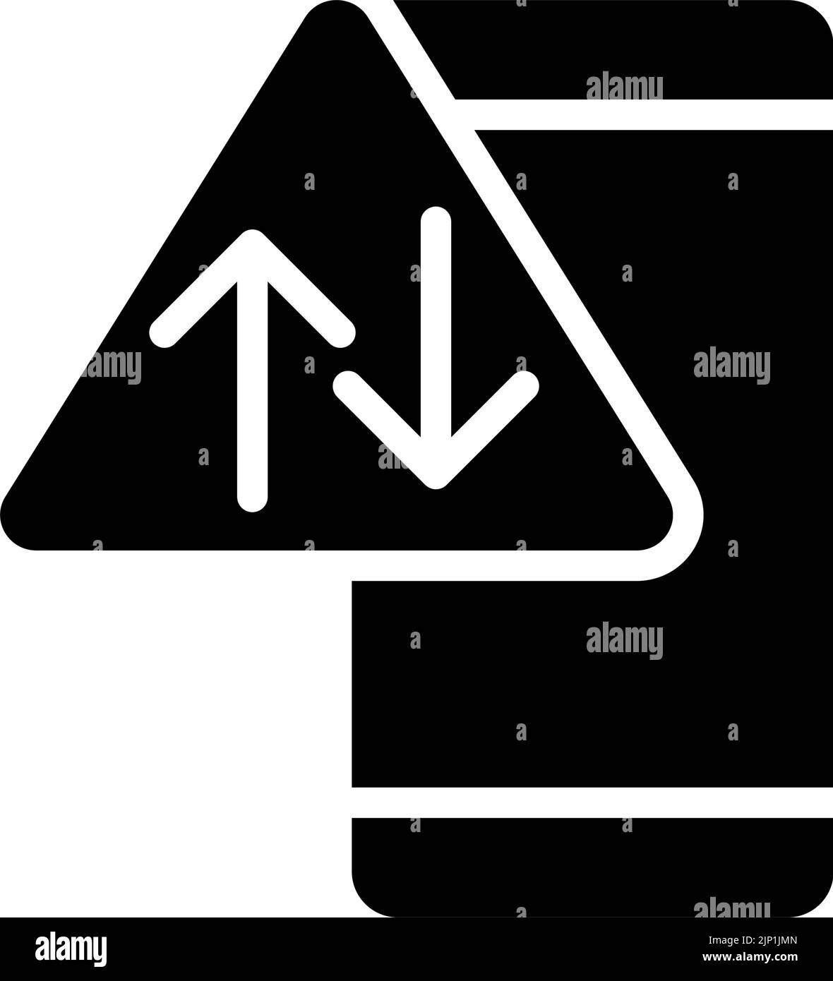 Data usage warning black glyph icon Stock Vector Image & Art Alamy