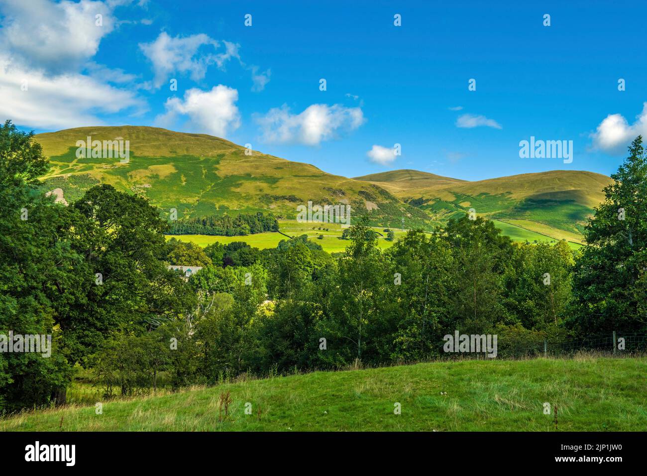 Winder on the Howgill Fells from the hill above Sedbergh in Cumbria Stock Photo