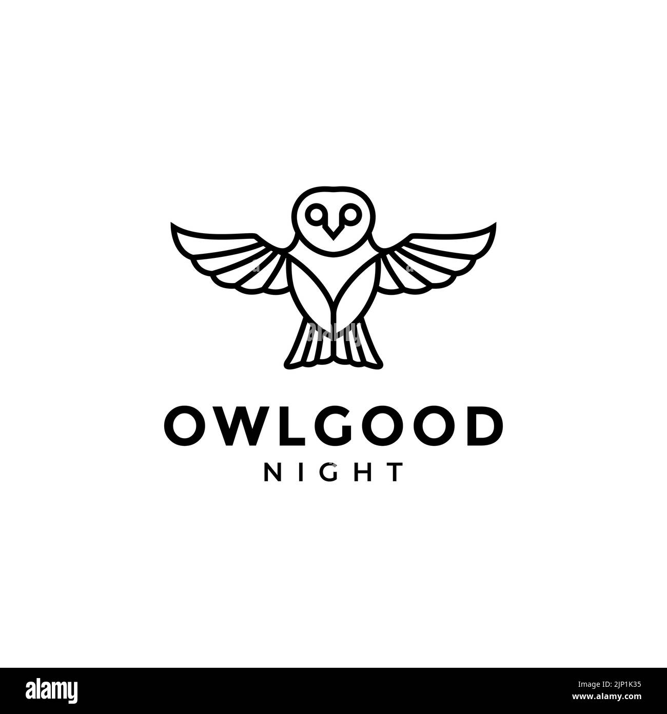 birds owl line modern logo design Stock Vector Image & Art - Alamy