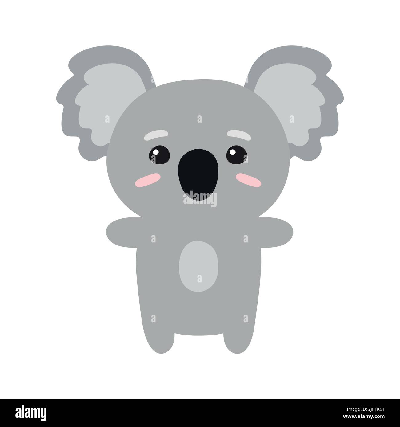 Vector flat hand drawn koala isolated on white background Stock Vector ...