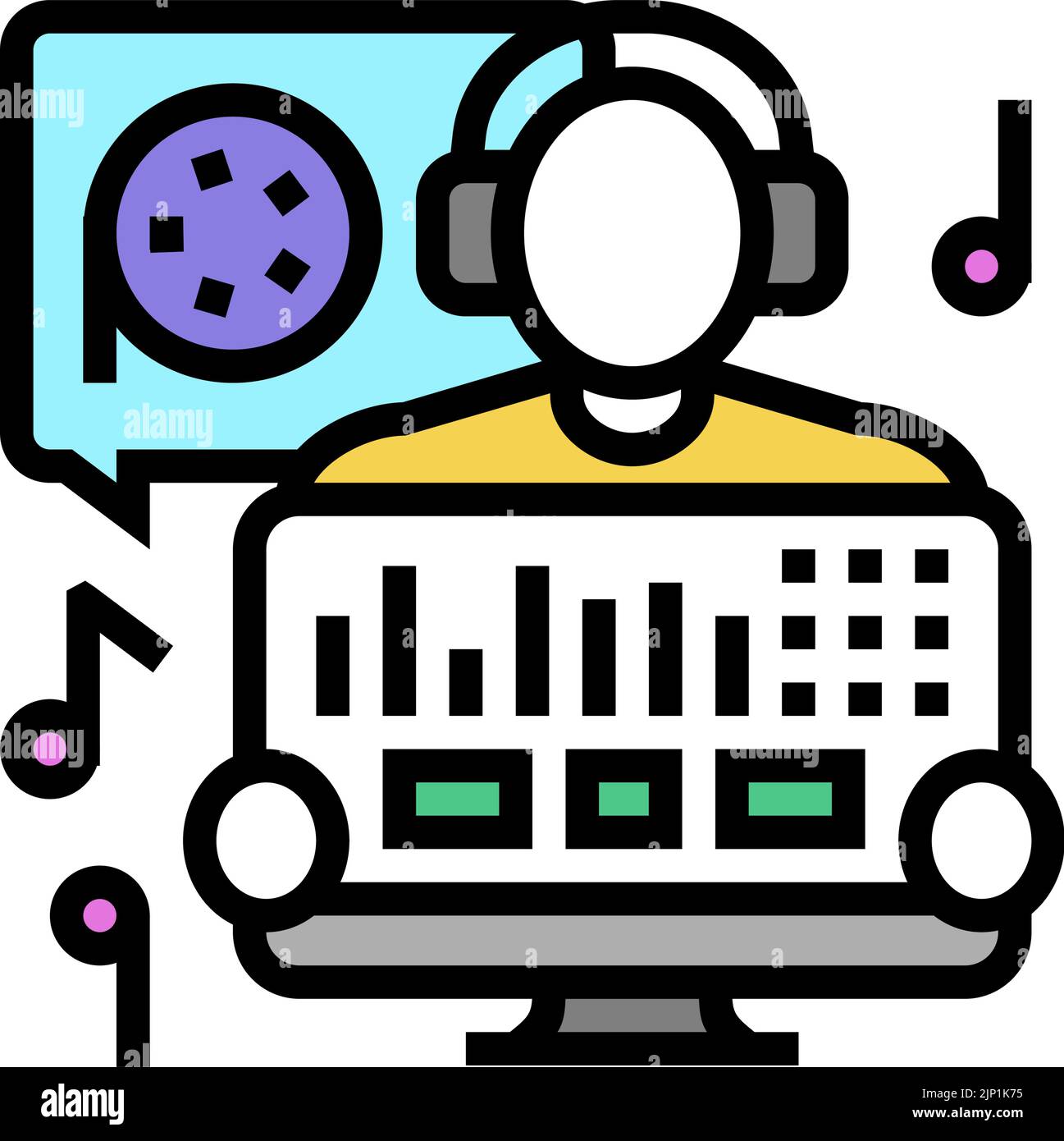 Engineer of the color television Stock Vector Images - Alamy