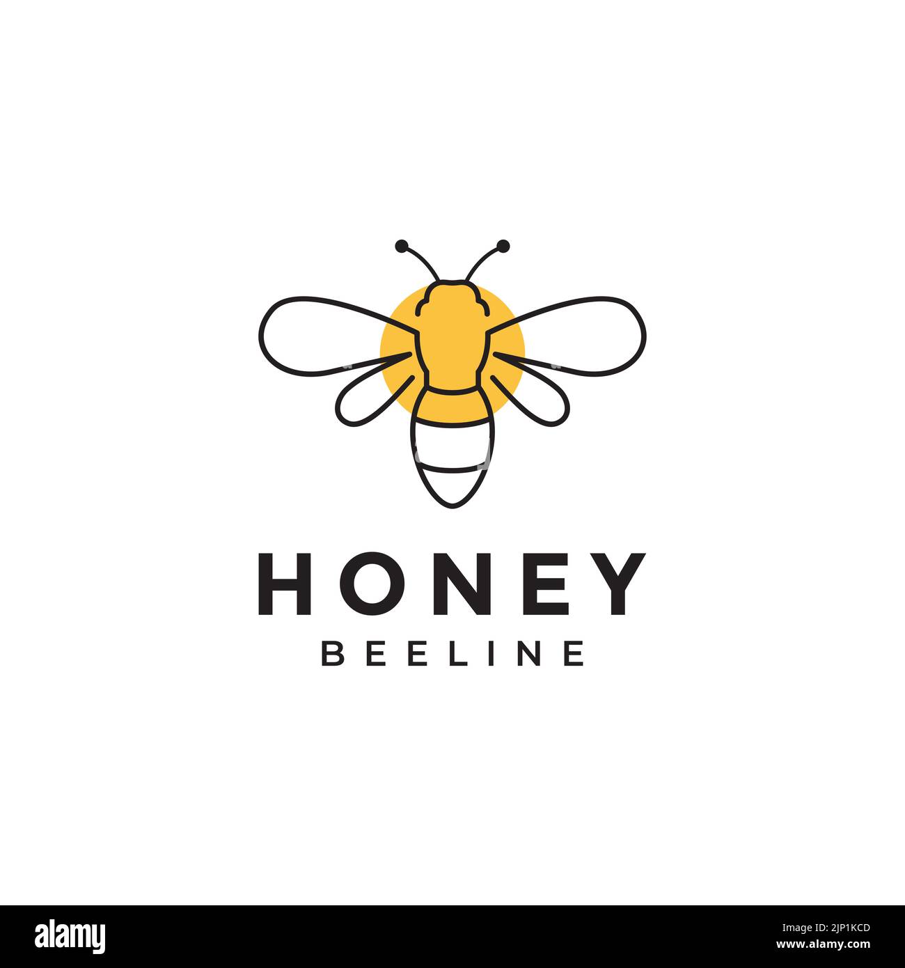 honey bee modern lines logo design Stock Vector Image & Art - Alamy