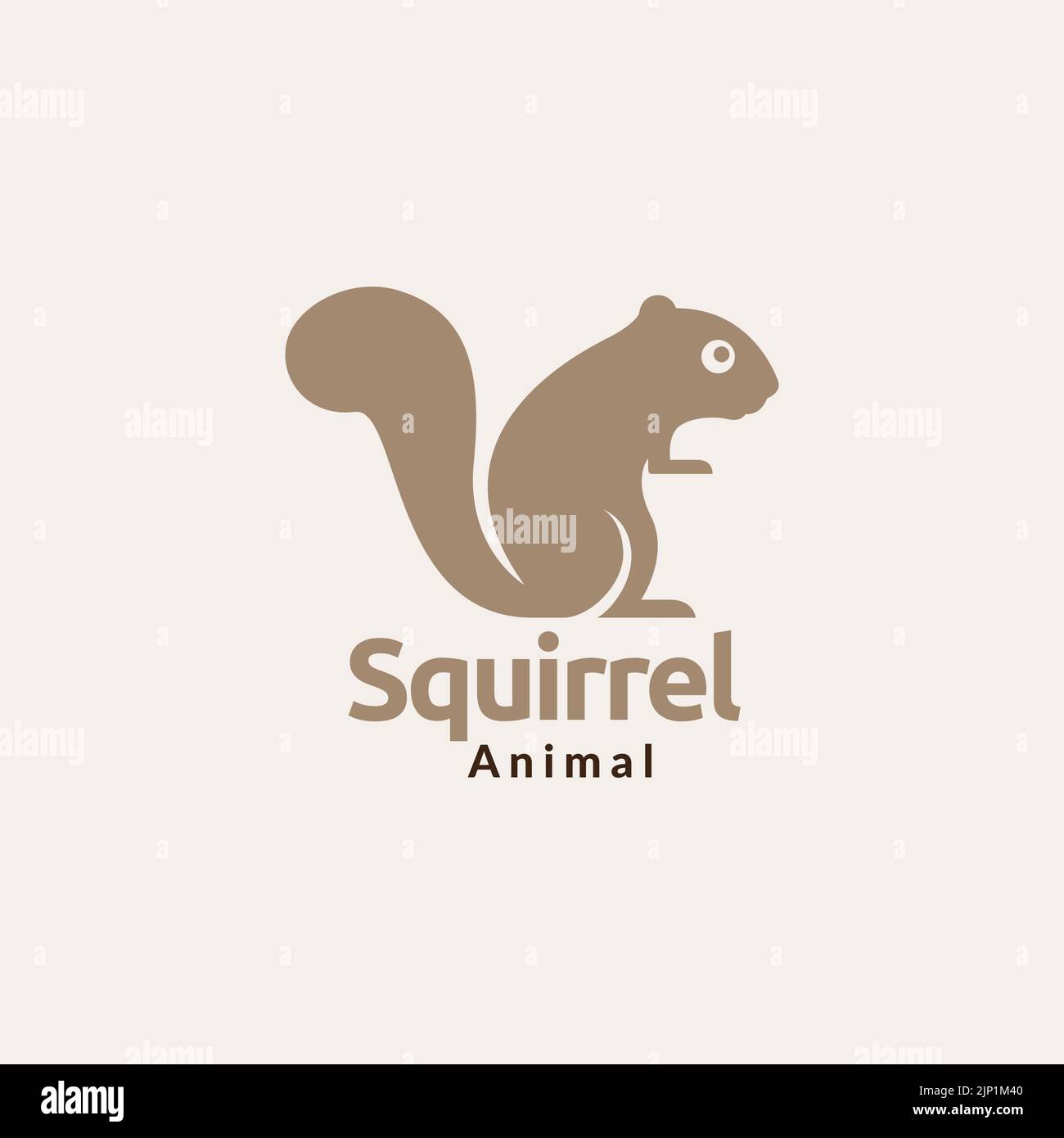 flat little squirrel logo design Stock Vector Image & Art Alamy