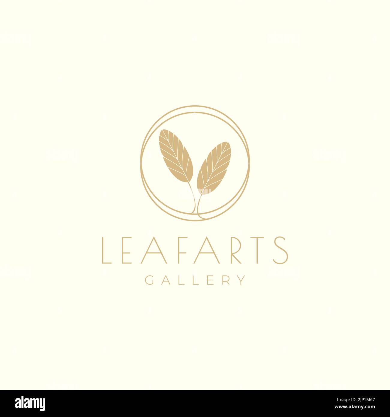 leaf art autumn logo design Stock Vector