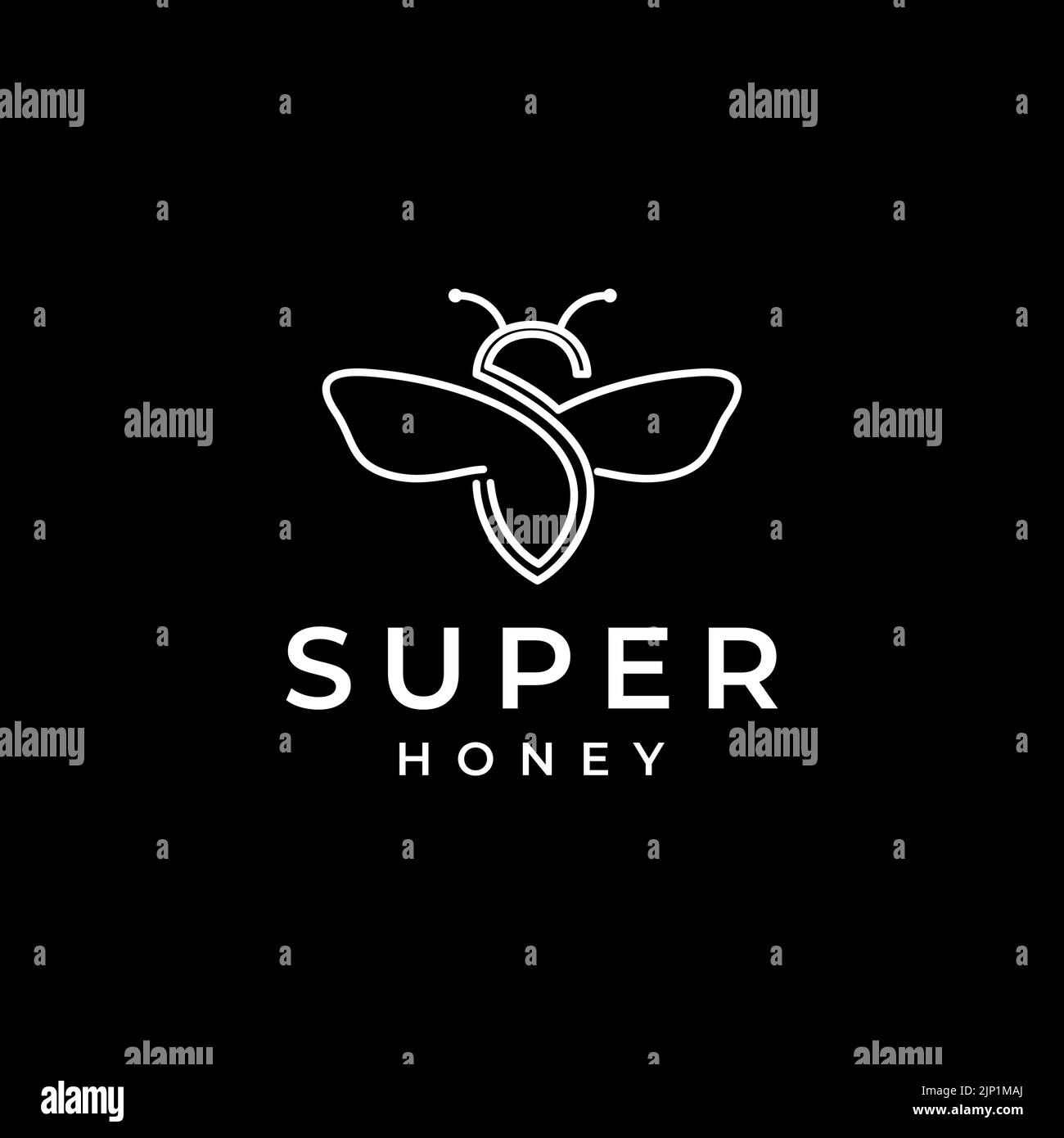 super bee honey logo design Stock Vector Image & Art Alamy